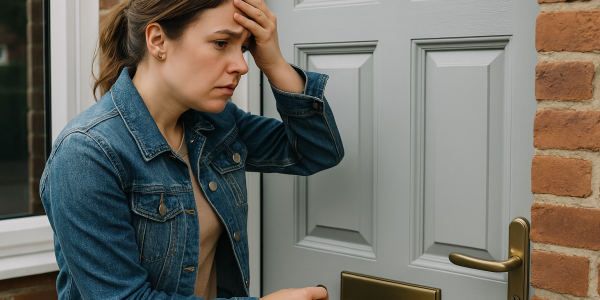Locked out of house in emergency.